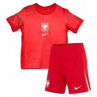 Camisa de time de futebol Polónia Replicas 2º Equipamento Infantil Europeu 2024 Manga Curta (+ Calças curtas)